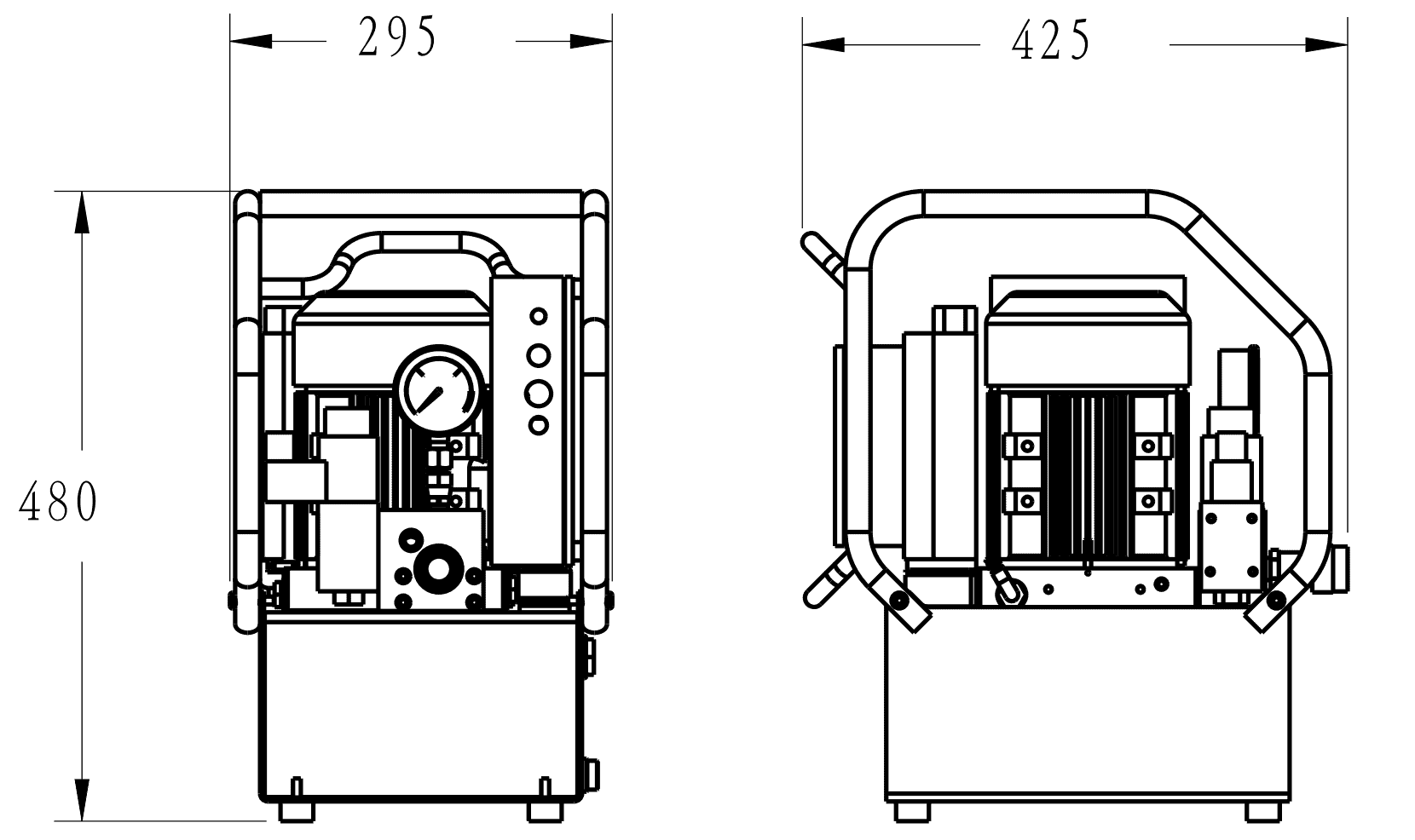 HE4, 1.1 кВт, 1PH, Электрический гидравлический насос 46 HE4005EV32FLR