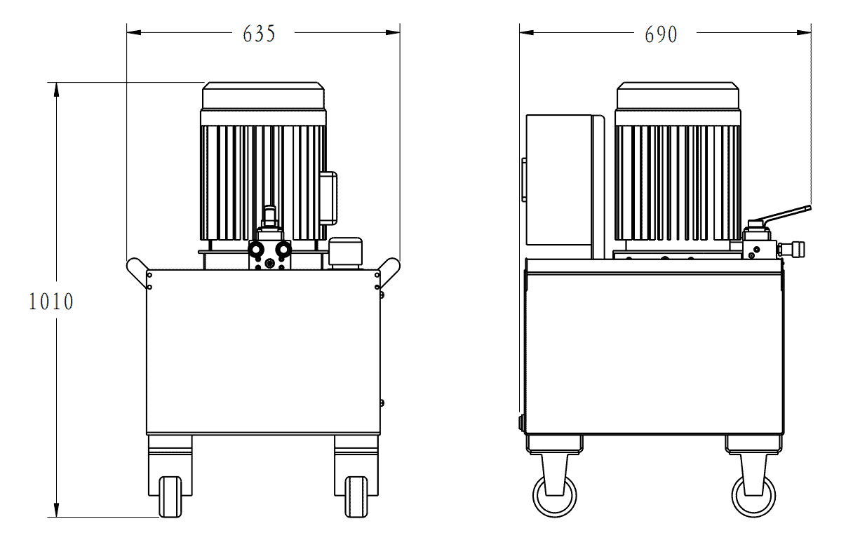HE4, 1.1 кВт, 1PH, Электрический гидравлический насос 54 HE95100MV43W